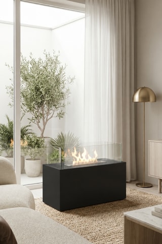 Chimenea de suelo - Negro - 100 x 62 x 40 cm
