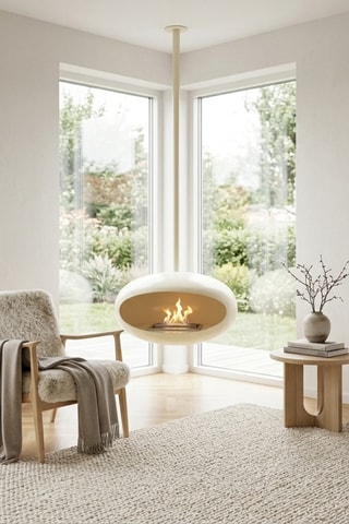 Chimenea suspendida - Crudo - 60 x 60 x 190 cm