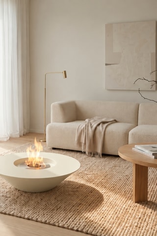 Chimenea de suelo - Crudo - 60 x 60 x 15,4 cm