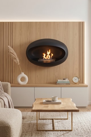 Chimenea mural - Negro - 60 x 61 x 40 cm