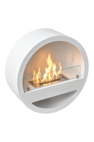 Chimenea mural - Blanco - 60 × 23 × 60 cm