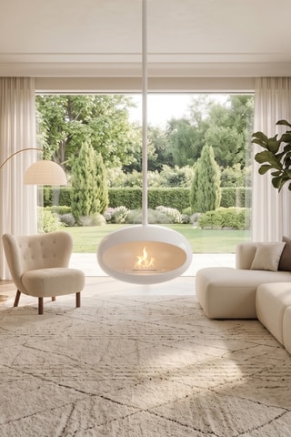 Chimenea suspendida - Blanco - 60 x 60 x 190 cm