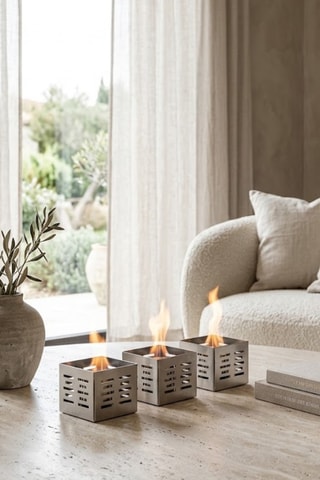 3 chimeneas de mesa de bioetanol Spoleto - 3 x 0,15 l