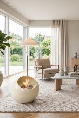Chimenea de suelo - Crudo - 50 x 50 x 44 cm