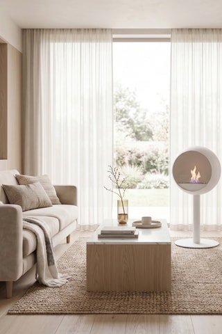 Chimenea de suelo - Blanco - 50 × 48 × 88 cm