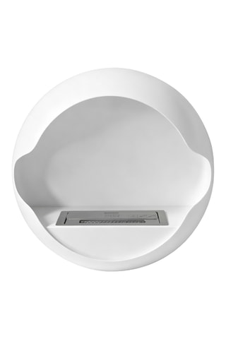 Chimenea mural - Blanco - 60 × 21,5 × 60 cm