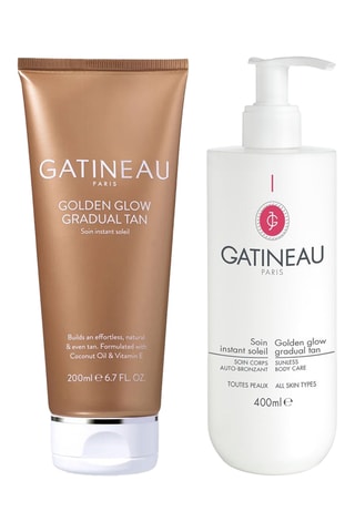 Bronzing Gelcrème - Golden Glow - Lichaam en Gezicht - 200 ml en Directe Zonverzorging - Zelfbruiner - Lichaam - 400 ml 