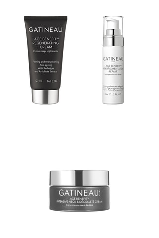 Hydraterende crème - Age Benefit - Karité & Avocado-olie - Rijpere huid - 50 ml, Concealer - Age Benefit - Gezicht - 30ml en Anti-âge Nachtcrème - Hyaluronzuur & vitamine C - Hals & Decolleté - 50 ml