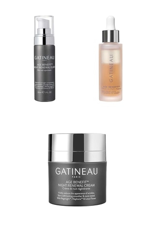Regenererende nachtcrème age benefit - 50 ml, Nachtserum anti-age - Age Benefit - Gezicht - 30 ml en Revitaliserende olie anti-age - Age Benefit - Gezicht - 30 ml 