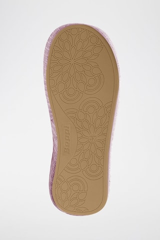 Pantoufles fourrées - Beige, blanc et rose
