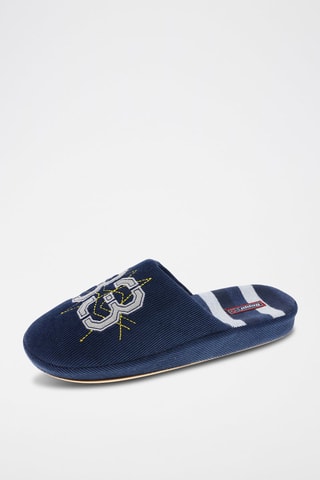 Pantoufles en velours - Bleu