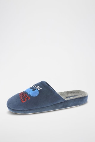 Pantoffels - Rood, blauw en grijs