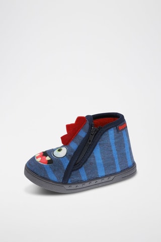 Bottines fourrées - Bleu et gris