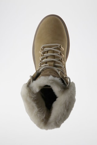 Bottines fourrées - Beige et blanc