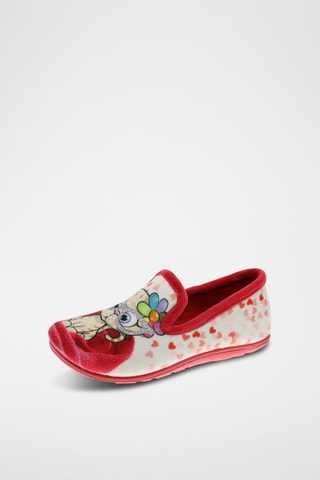 Slippers - Beige et rouge