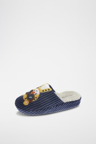 Pantoufles fourrées - Bleu marine