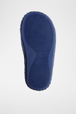 Pantoufles fourrées - Bleu marine