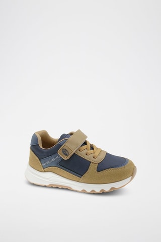Sneakers - Beige en blauw