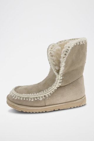 Gevoerde Enkellaarzen - Beige