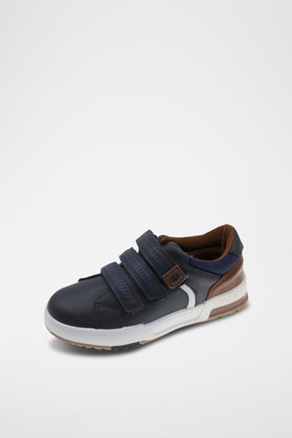 Baskets - Blanc, bleu et marron