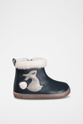 Gevoerde Nubuck Enkellaarzen - Blauw