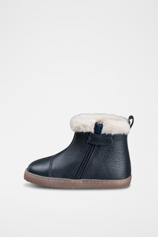 Gevoerde Nubuck Enkellaarzen - Blauw