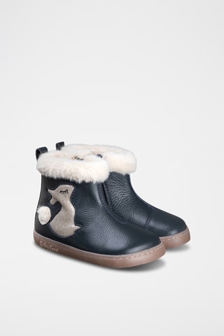 Gevoerde Nubuck Enkellaarzen - Blauw