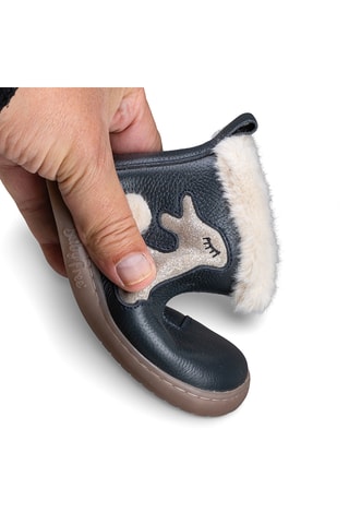Gevoerde Nubuck Enkellaarzen - Blauw
