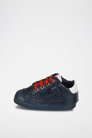 Leren Enkellaarzen - Blauw