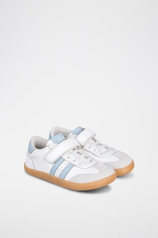 Leren Sneakers - Wit en blauw