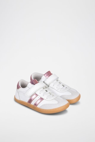 Leren Sneakers - Wit en roze