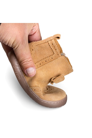 Nubuck Enkellaarzen - Camel