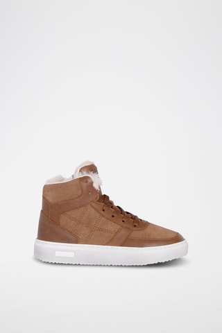 Hoge Leren Sneakers - Taupe
