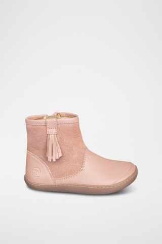 Leren Enkellaarzen - Roze