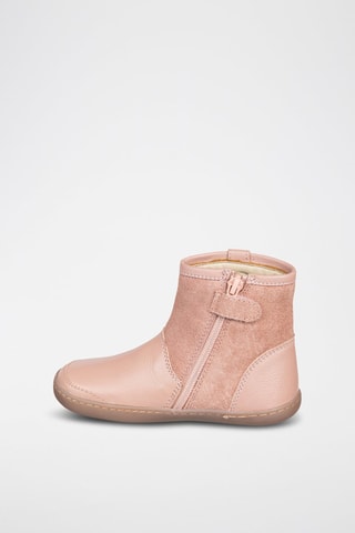 Leren Enkellaarzen - Roze