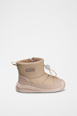 Gevoerde Enkellaarzen - Beige