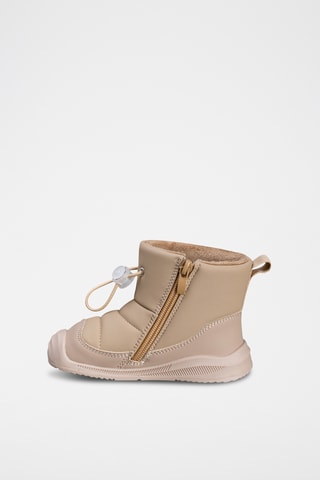 Gevoerde Enkellaarzen - Beige