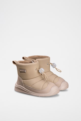 Gevoerde Enkellaarzen - Beige