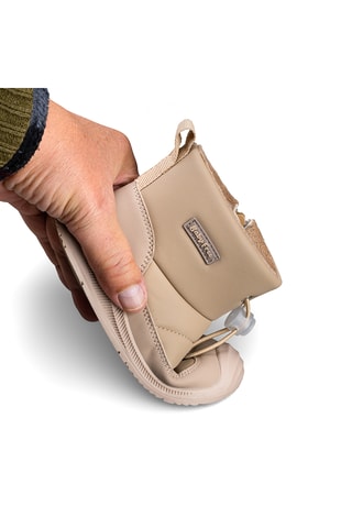 Gevoerde Enkellaarzen - Beige