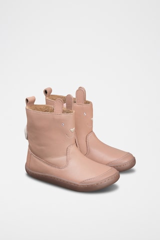 Leren Enkellaarzen - Roze