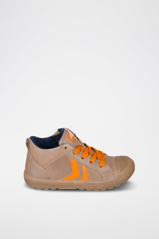 Hoge Leren Sneakers - Taupe