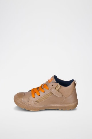 Hoge Leren Sneakers - Taupe