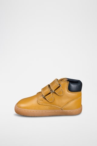 Leren Enkellaarzen - Camel