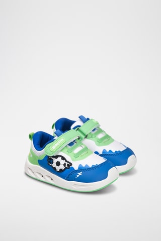 Sneakers - Wit, blauw en groen