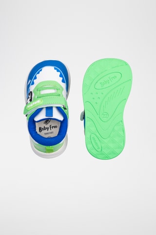 Sneakers - Wit, blauw en groen