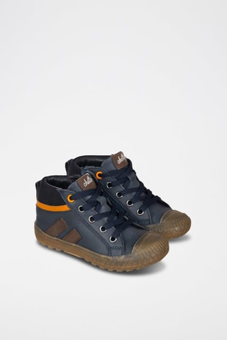 Leren Schoenen - Blauw en oranje