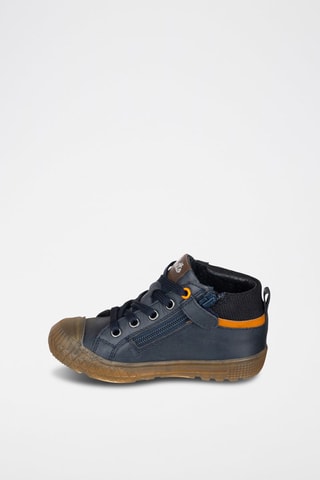 Leren Schoenen - Blauw en oranje