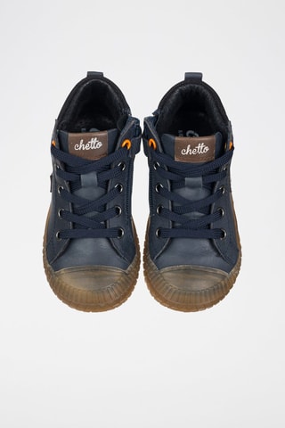 Leren Schoenen - Blauw en oranje
