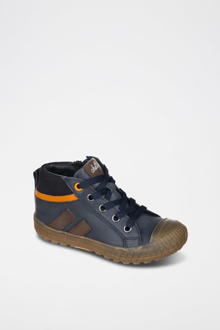 Leren Schoenen - Blauw en oranje
