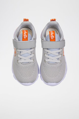 Sneakers - Grijs en oranje